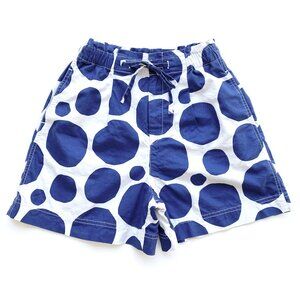 Marimekko x Uniqlo Womens Linen Blend High Waist Shorts XS Blue White Dot Print